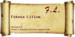 Fekete Liliom névjegykártya